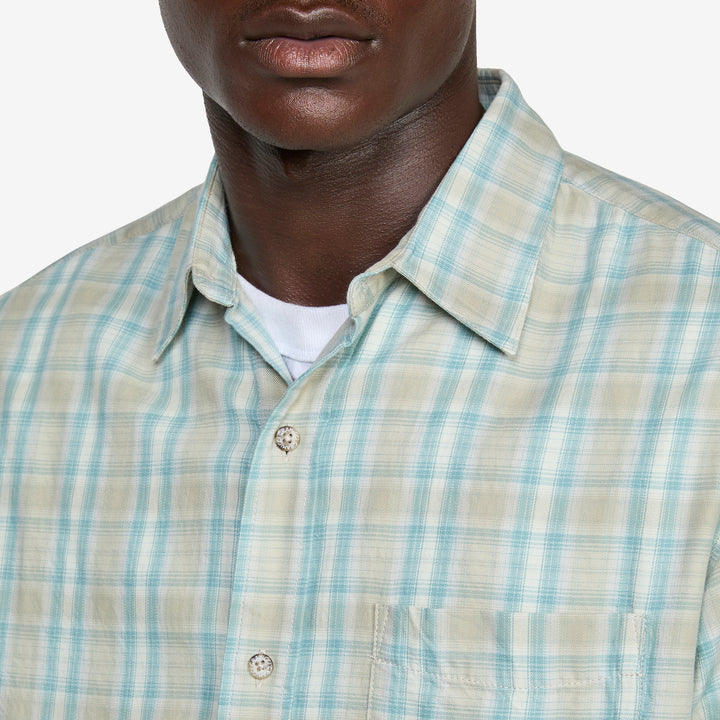 Checkered Ombre Shirt Blue