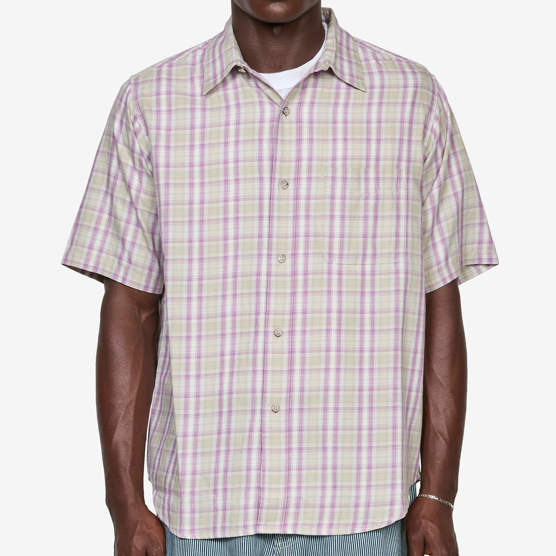 Checkered Ombre Shirt Purple Shirts