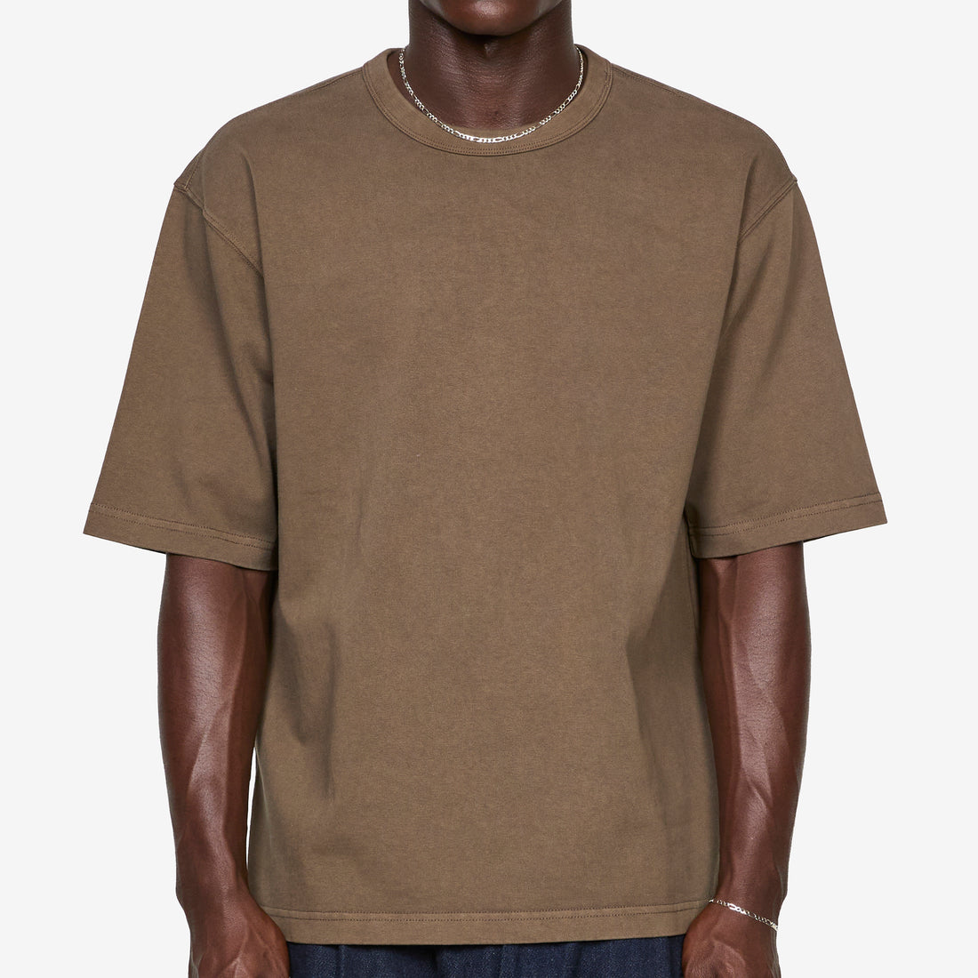 Heavyweight Loose T-Shirt Garment Dye H225 Maitake Brown Tees