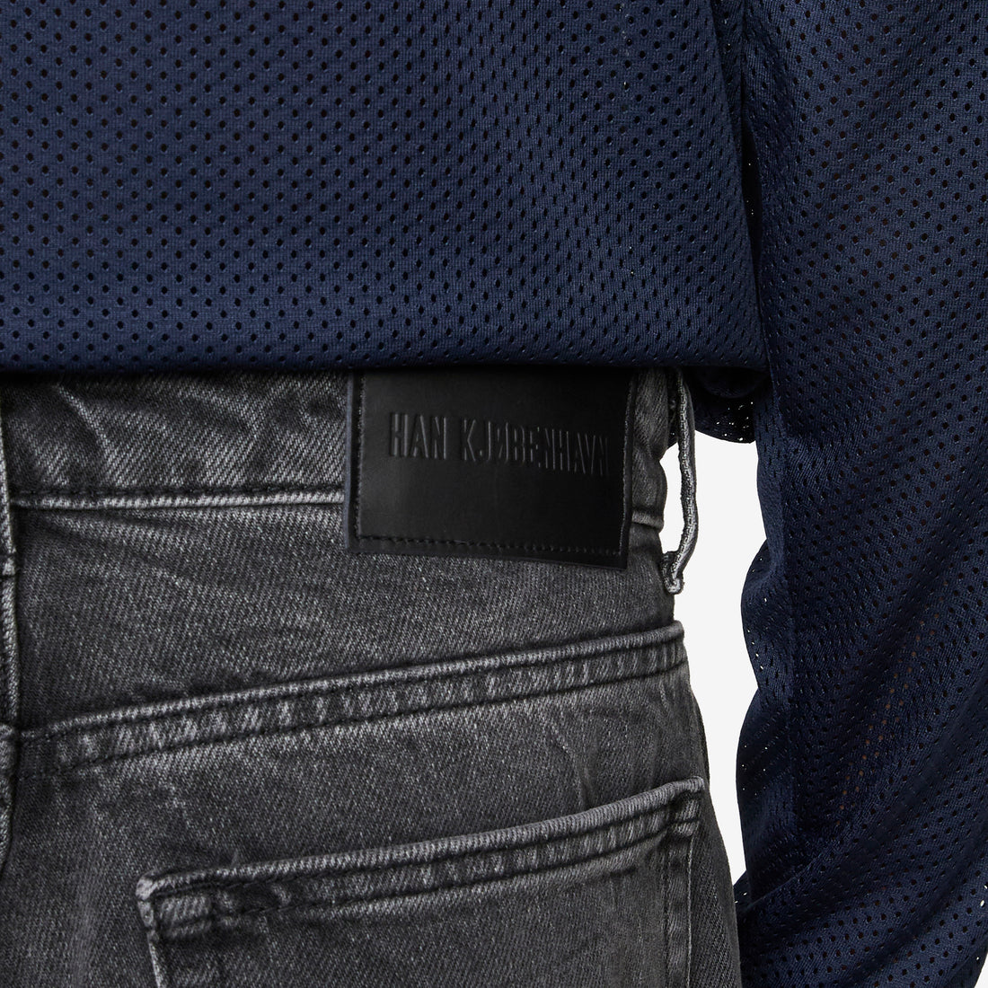 Baggy Denim Jeans Black Vein Pants