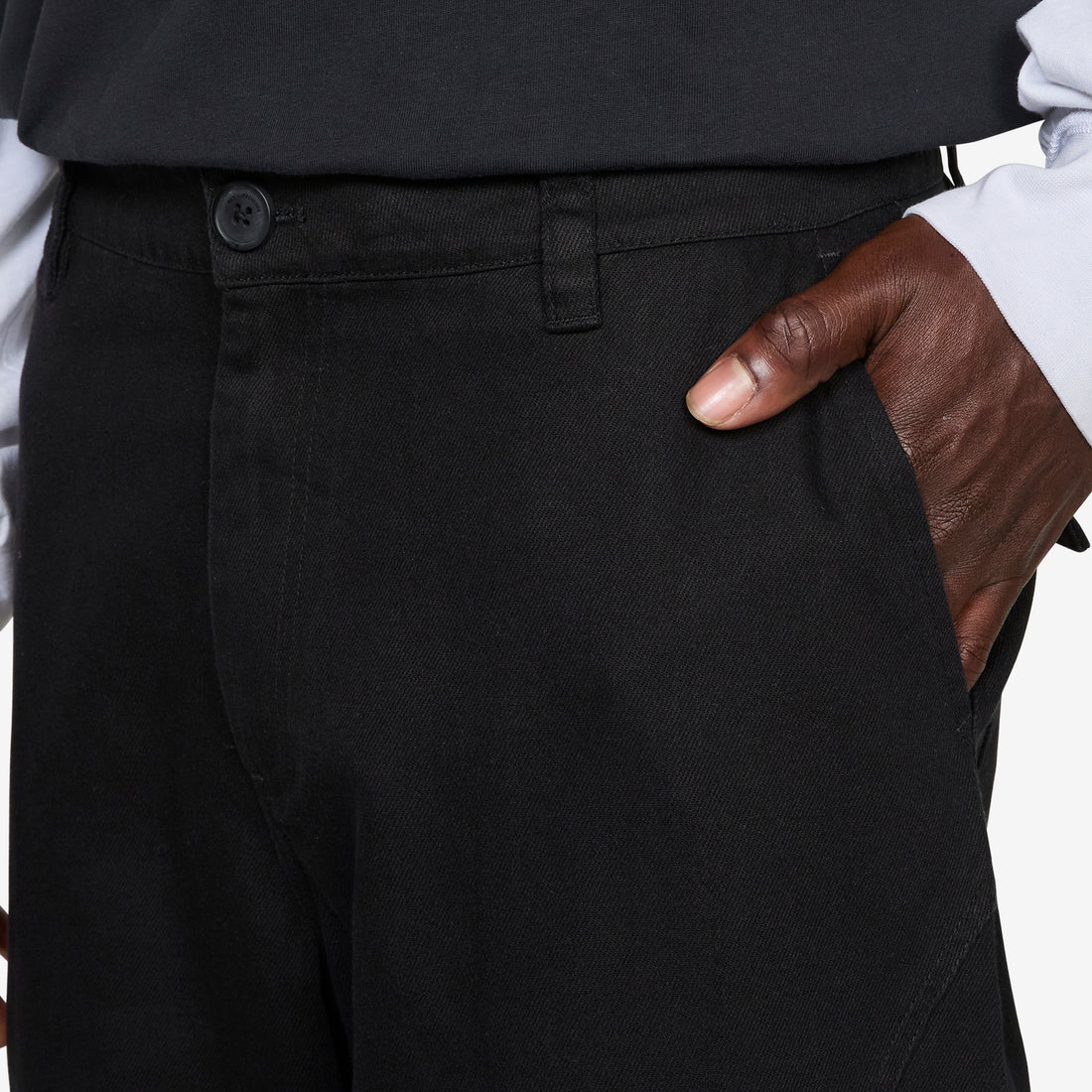 Washed Cargo Pants Black Pants
