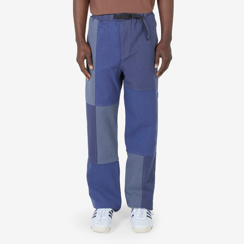 Washed Canvas Patchwork Pants Washed Navy