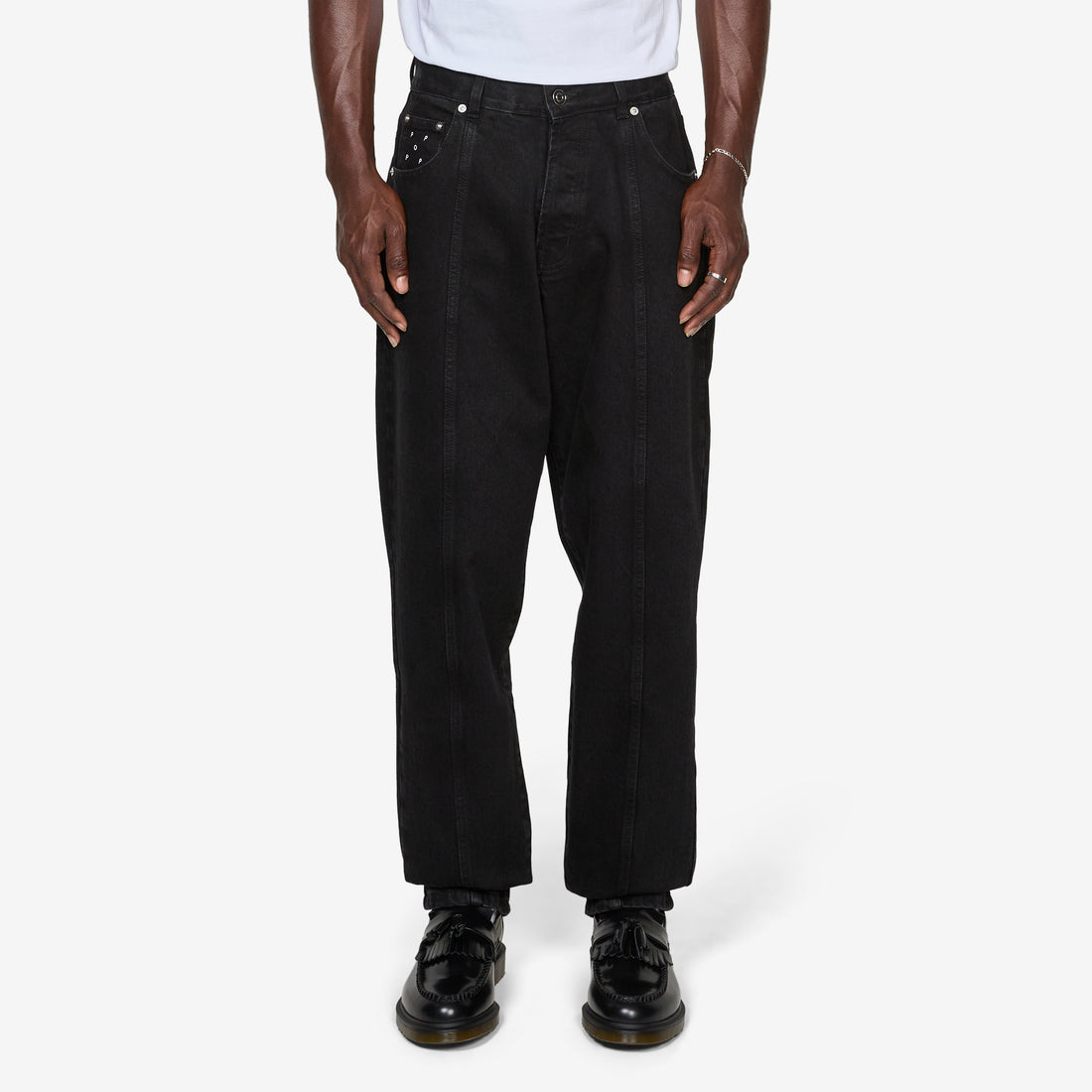 Drs Denim Seam Pants Washed Black Pants