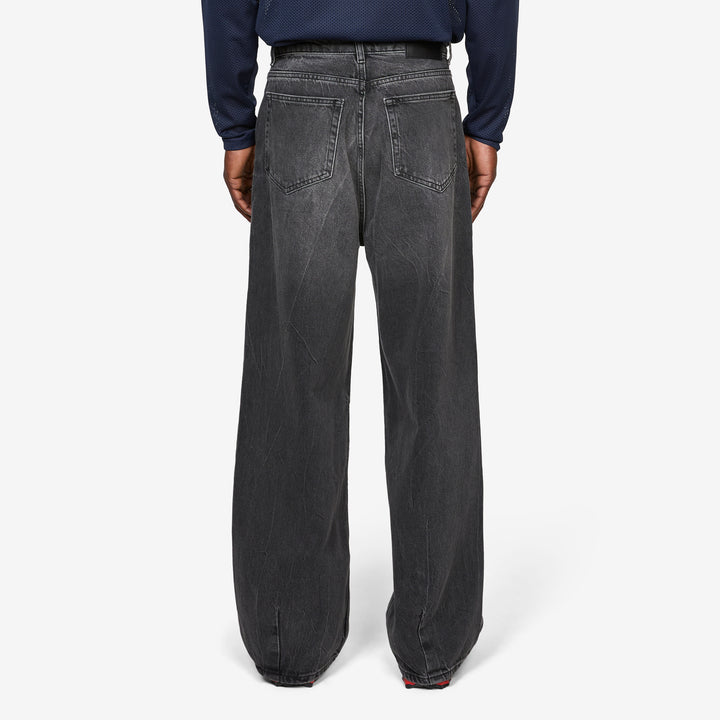 Baggy Denim Jeans Black Vein