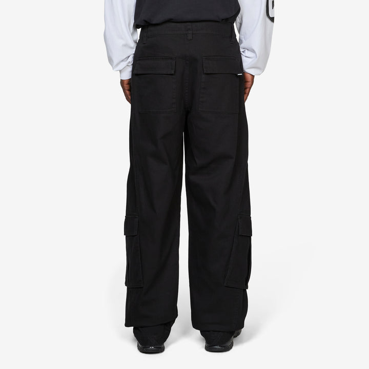 Washed Cargo Pants Black