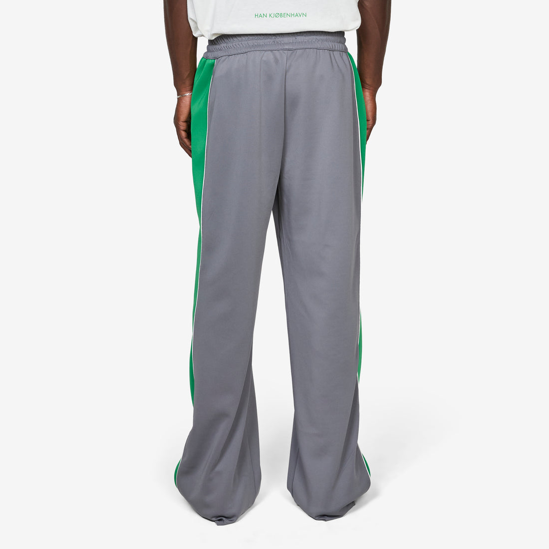 Training Track Trousers Grey | Vibrant Green Pants