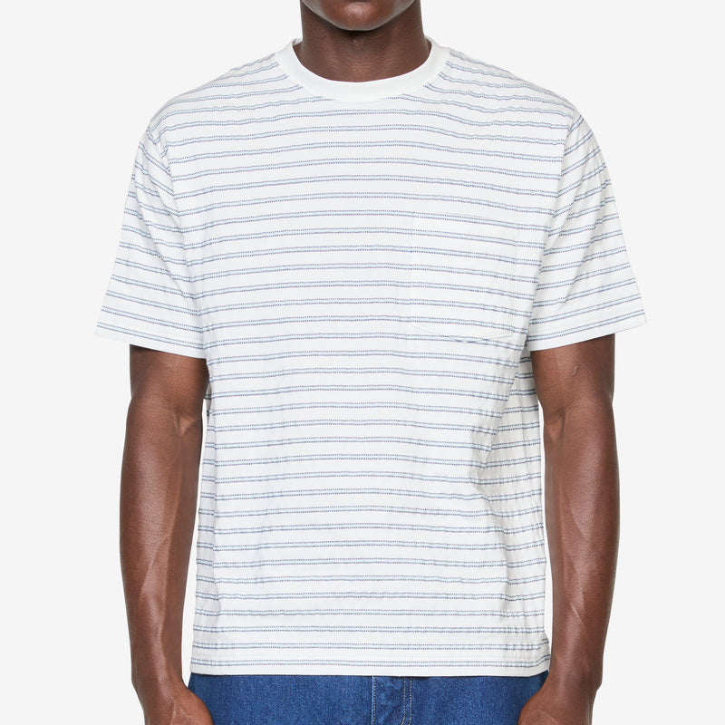 Pocket T-Shirt Jacquard White Tees