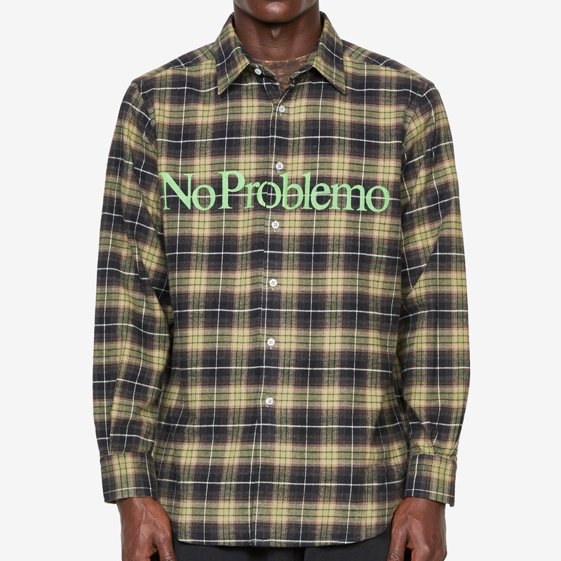 No Problemo Plaid Shirt Green Shirts