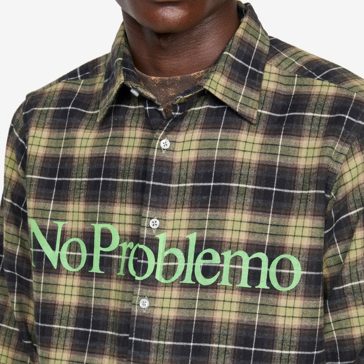 No Problemo Plaid Shirt Green