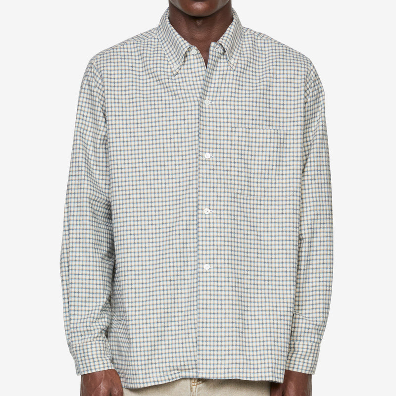 Open B. D. Dobby Plaid Shirt White Plaid Shirts