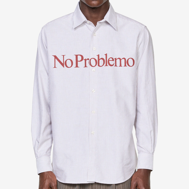 No Problemo Longsleeve Stripe Oxford Shirt Red Jumpers