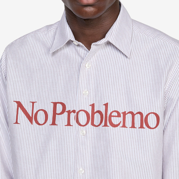 No Problemo Longsleeve Stripe Oxford Shirt Red Jumpers