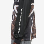 Alien Longsleeve Moto T-Shirt Black