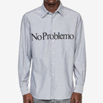 No Problemo Longsleeve Oxford Shirt Charcoal