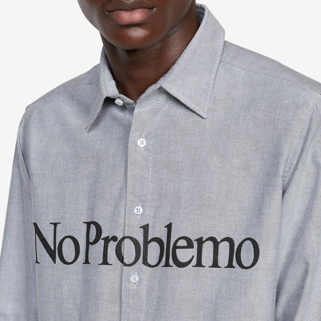 No Problemo Longsleeve Oxford Shirt Charcoal Shirts