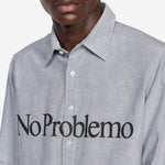 No Problemo Longsleeve Oxford Shirt Charcoal