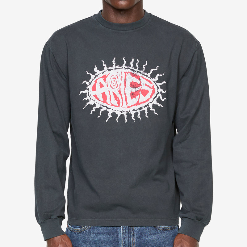 Faded Grunge Longsleeve T-Shirt Black Tees
