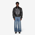 Faux Shearling Boxy Jacket Black