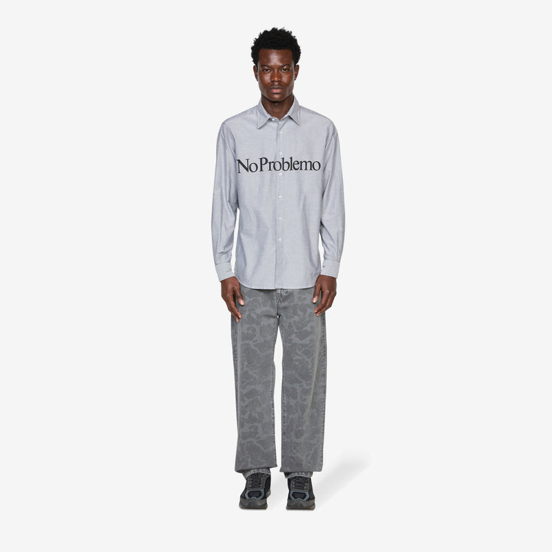 No Problemo Longsleeve Oxford Shirt Charcoal Shirts