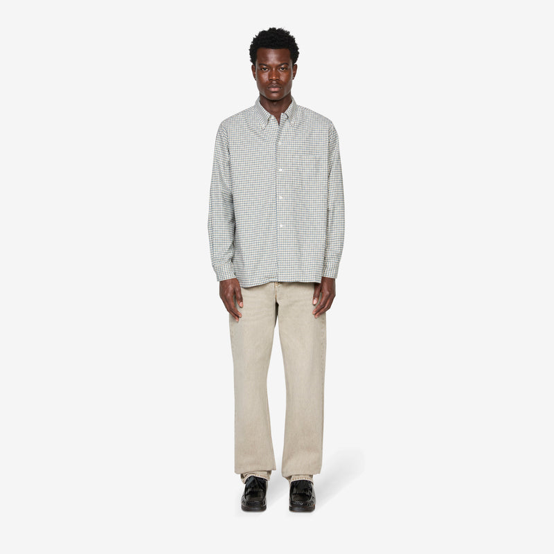Open B. D. Dobby Plaid Shirt White Plaid Shirts