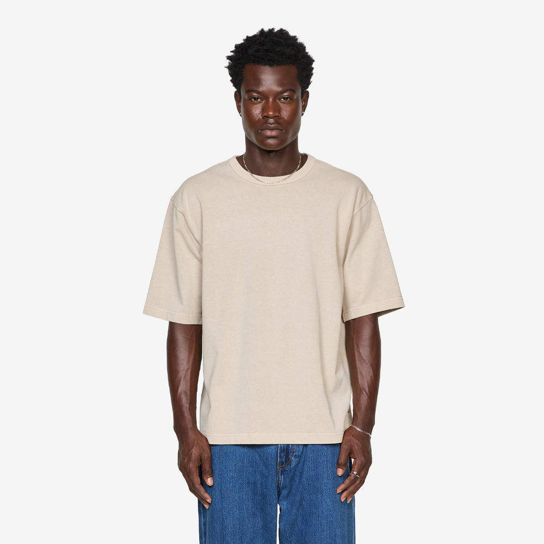 Heavyweight Loose T-Shirt Garment Dye Pumice Stone Tees