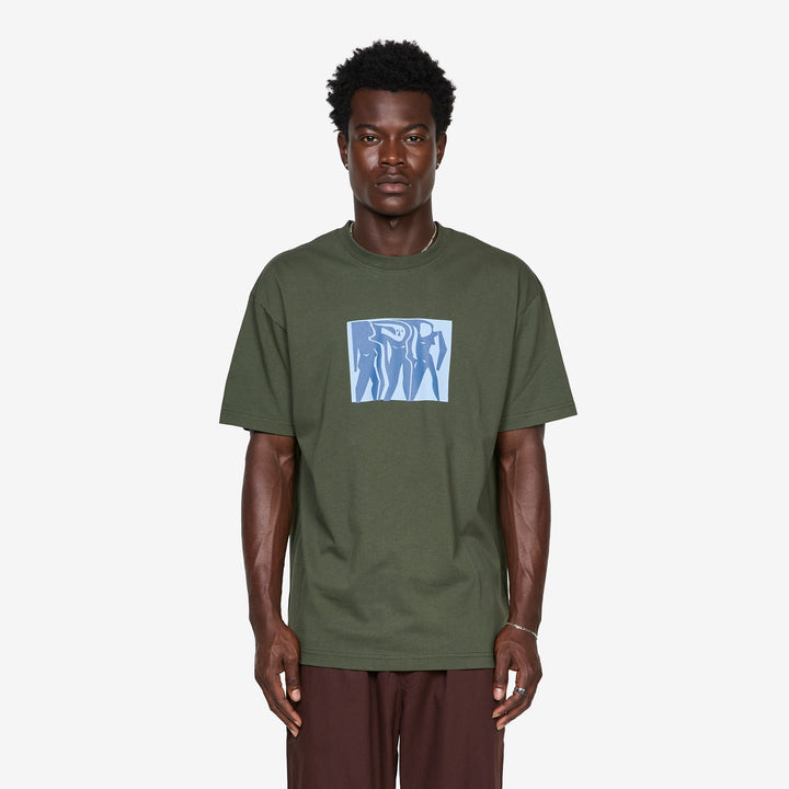 Cut Outs T-Shirt Dark Olive Front