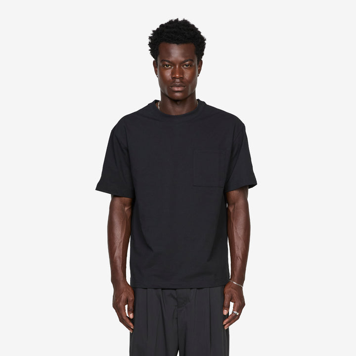 NB GREY Pocket T-Shirt Black Front