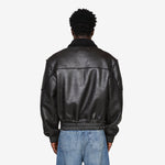 Faux Shearling Boxy Jacket Black