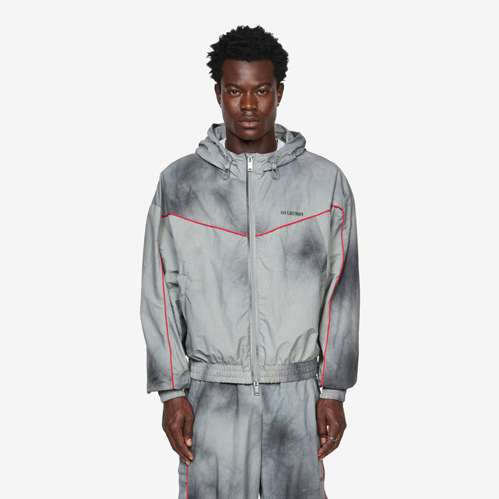 Track Dye Jacket Smoke Grey Front