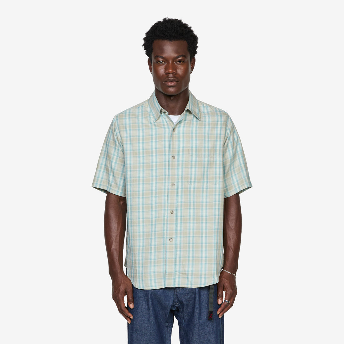 Checkered Ombre Shirt Blue Shirts
