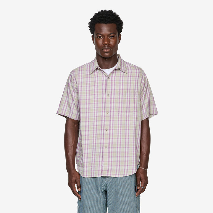 Checkered Ombre Shirt Purple Front