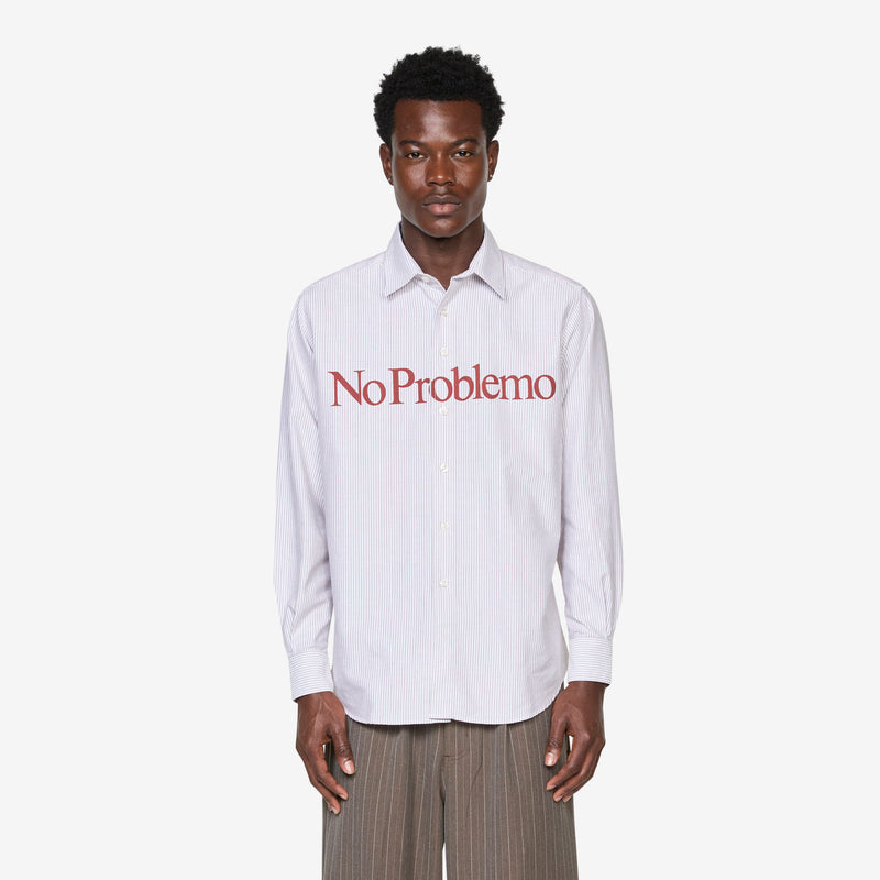 No Problemo Longsleeve Stripe Oxford Shirt Red Jumpers