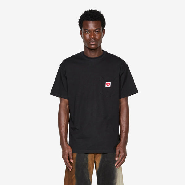 Pocket Heart T-Shirt Black | Red Tees