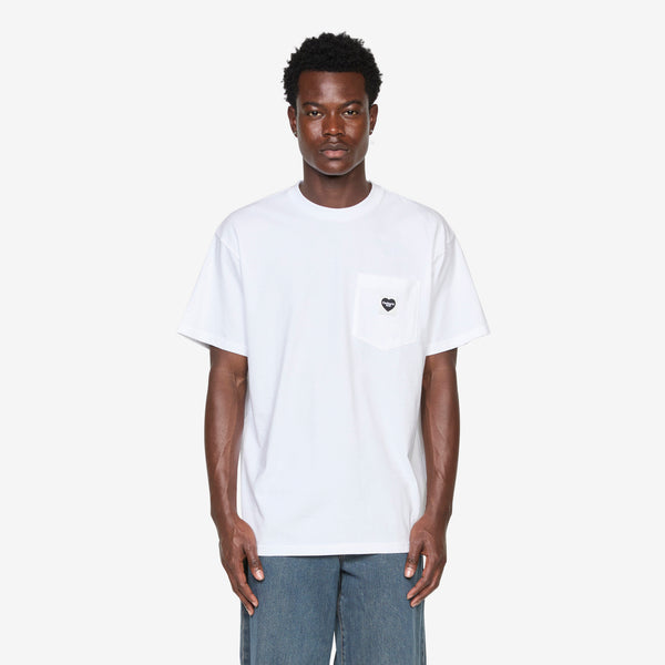 Pocket Heart T-Shirt White | Black Tees