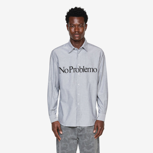 No Problemo Longsleeve Oxford Shirt Charcoal Shirts