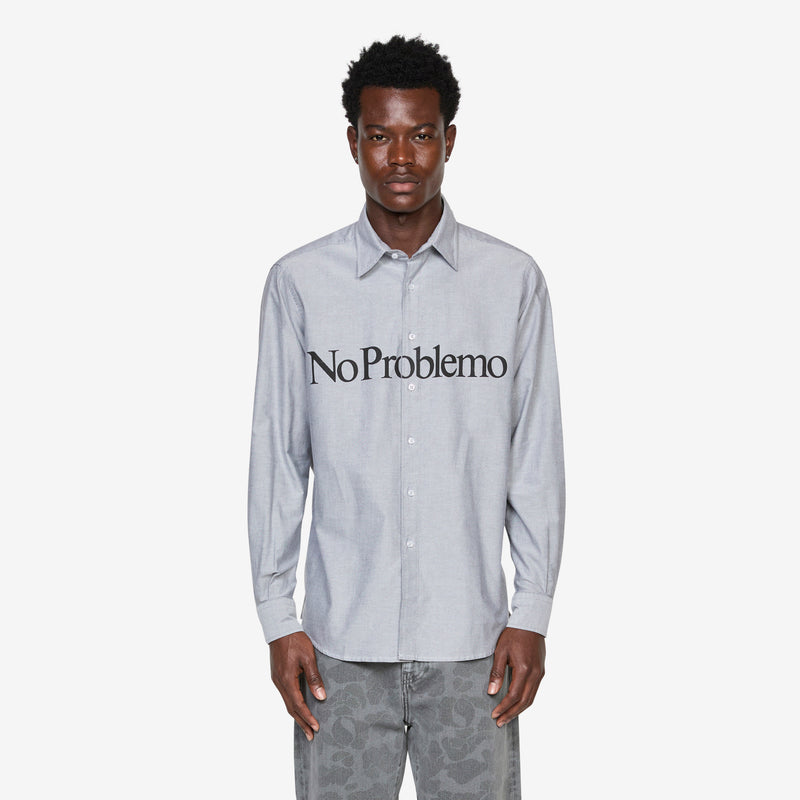 No Problemo Longsleeve Oxford Shirt Charcoal Shirts