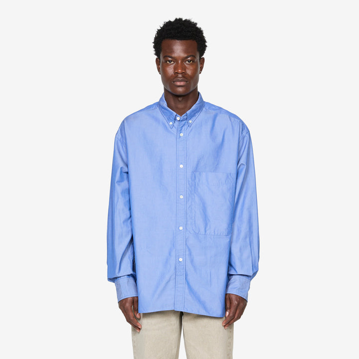 Studio Nicholson x Lisa Oxford Shirt Blue Front