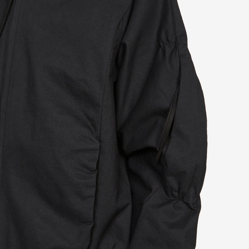 Shirring Bomber Black Jackets