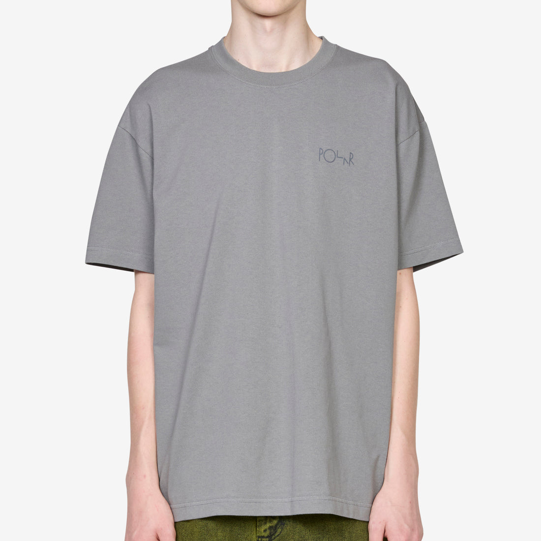 Contrast T-Shirt | Stroke Logo Grey Tees