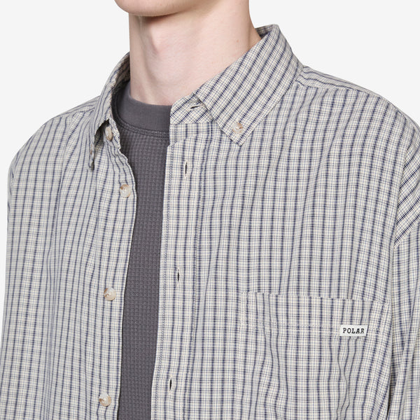 Ben Longsleeve Shirt Ivory Check Shirts