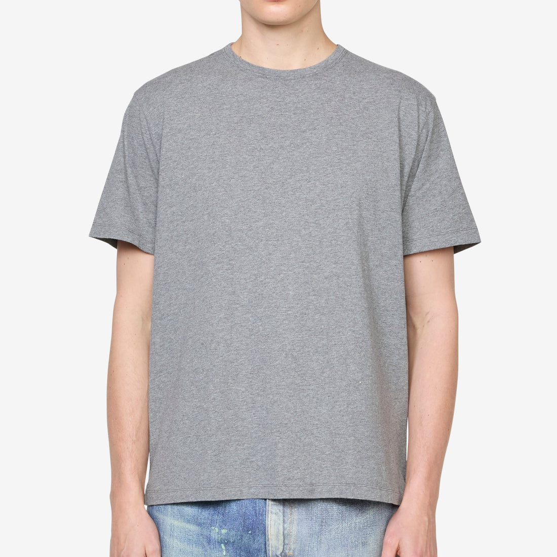 New Box T-Shirt Grey Melange Clean Jersey Tees