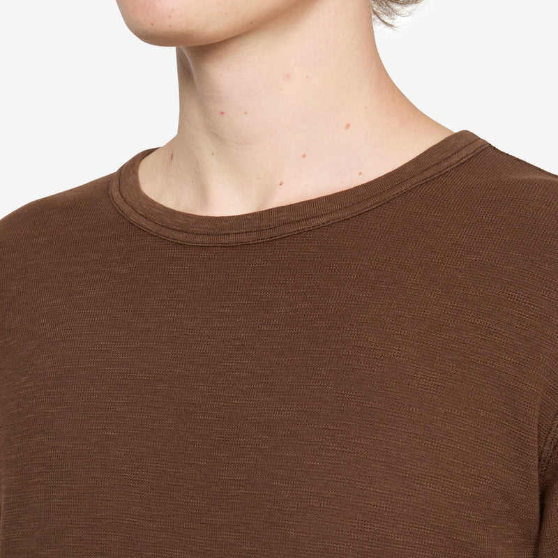Waffle Longsleeve T-Shirt Brown Tees