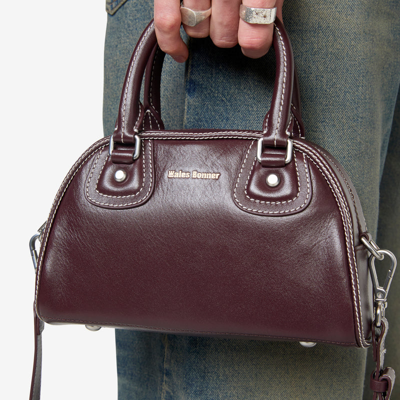 Wales Bonner x Leather Bowling Bag Night Red Footwear