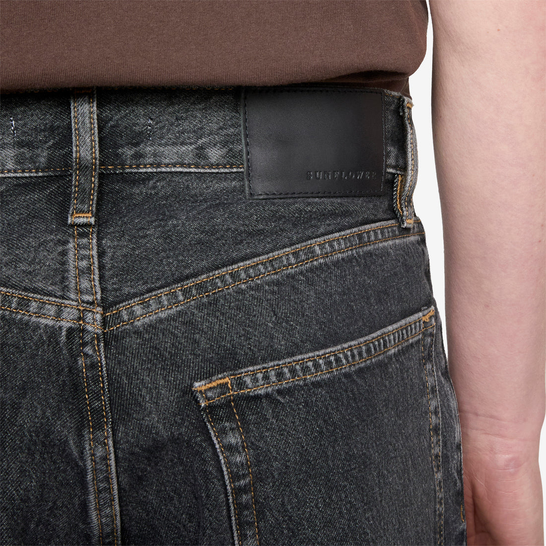 Wide Twist Jeans Black Stone Pants