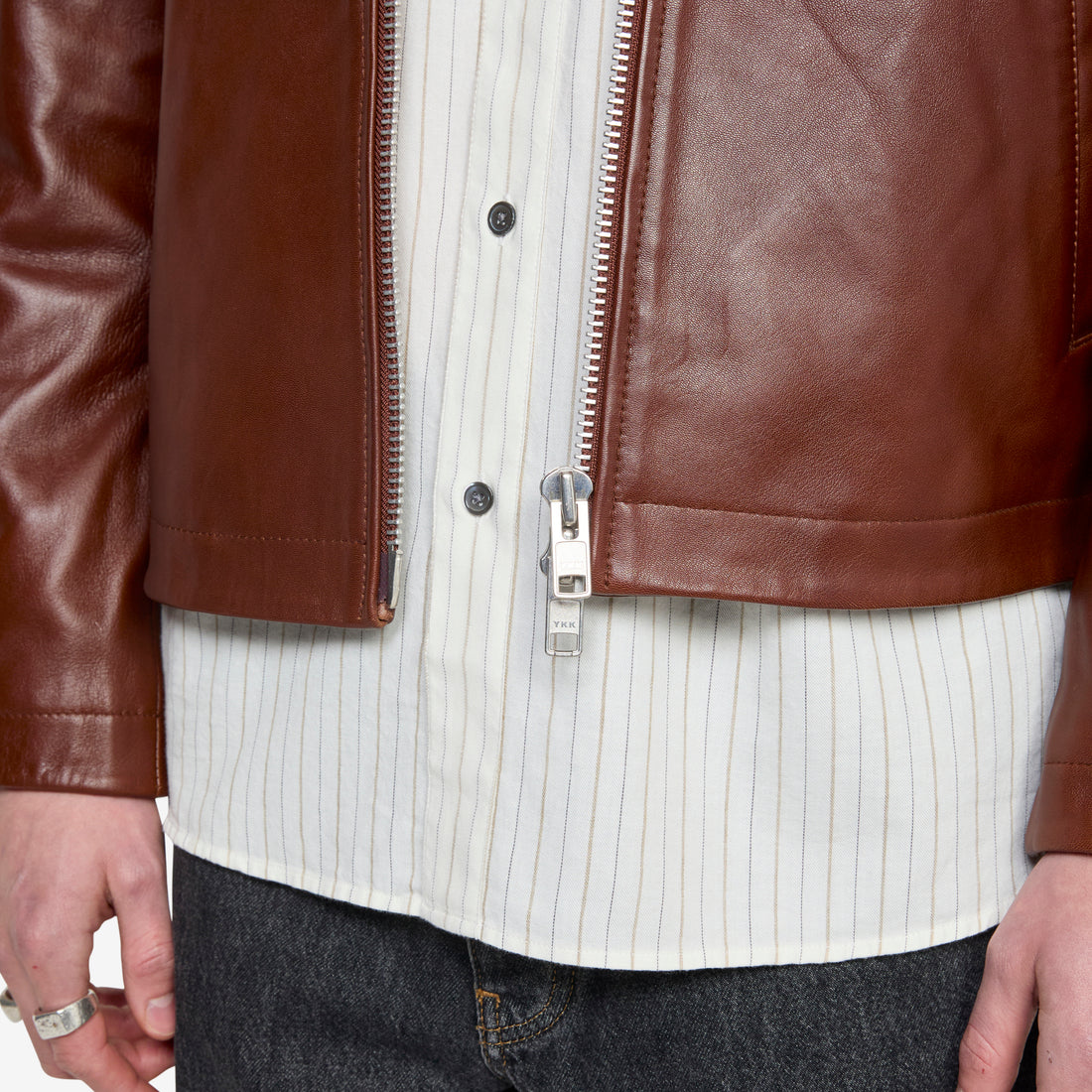 Short Leather Jacket Cognac Jackets