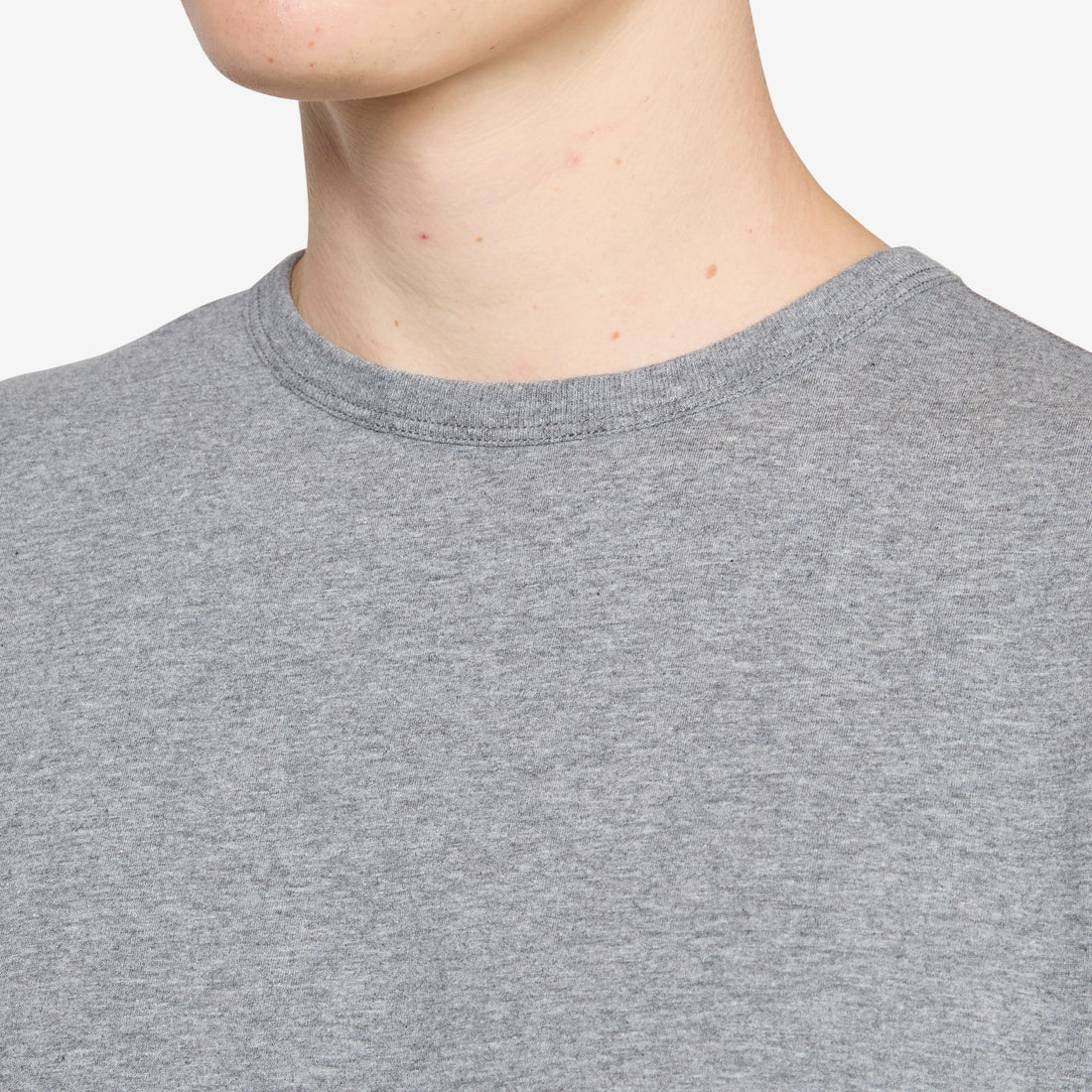 New Box T-Shirt Grey Melange Clean Jersey Tees