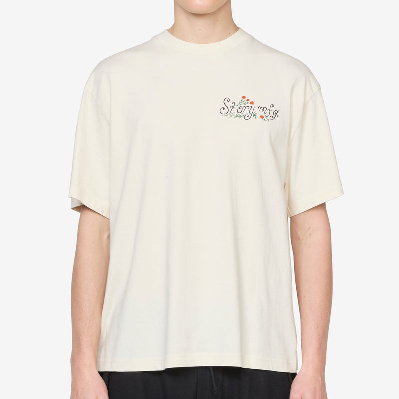 Grateful Short Sleeve T-Shirt Ecru Lesson Tees