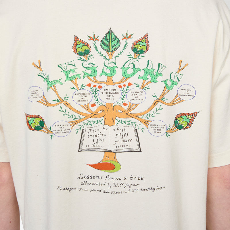 Grateful Short Sleeve T-Shirt Ecru Lesson Tees