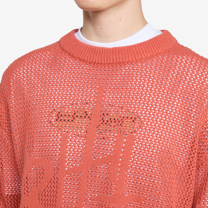 Scribble Knit Sweater Burnt Orange
