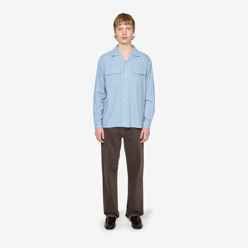 Pocket Shirt Blue Check Shirts